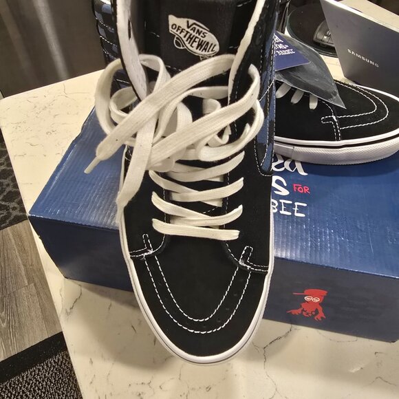 Vans Skate Sk8-Hi Krooked By Natas For Ray Barbee Black Shoe Sneaker Mens 12 US - Picture 2 of 14